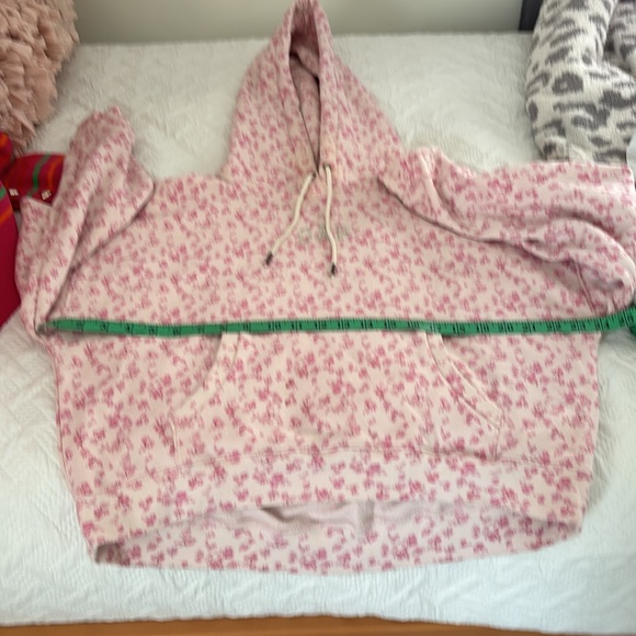 Gap X LoveShackFancy Cropped Floral Logo Hoodie Small - Picture 9 of 10